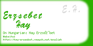 erzsebet hay business card